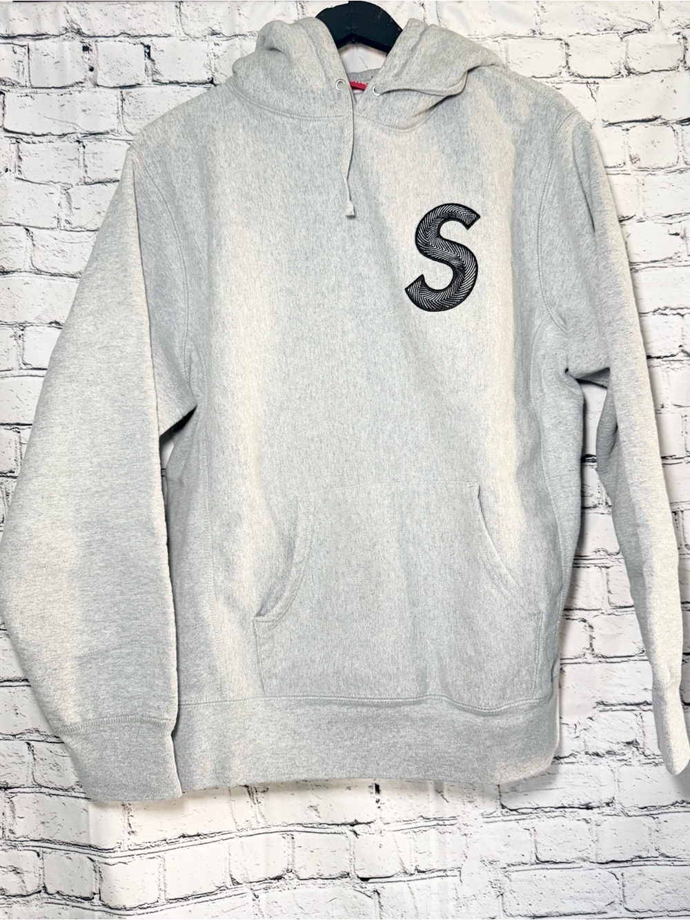 SUPREME Men's Spring/Summer 2020 (SS20) S Logo Hoodie in Heather. Size L